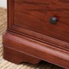 Antoinette dark mahogany drawer close up of curved leg design